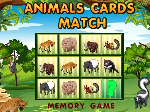 Animals Cards Match igra online - igraj besplatno