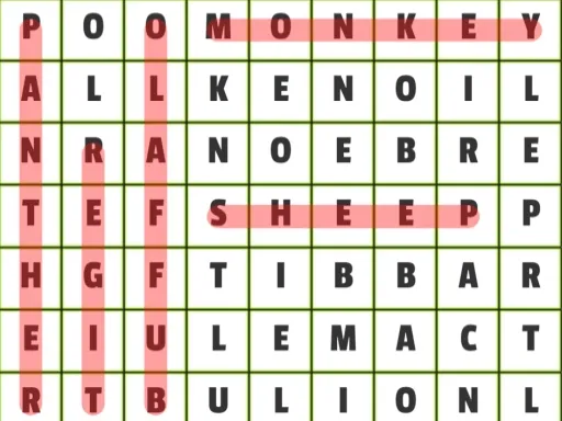 Animals Word Search igra online - igraj besplatno