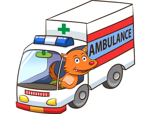Cartoon Ambulance Puzzle igra online - igraj besplatno