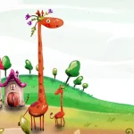 Cartoon Giraffe Puzzle igra online - igraj besplatno
