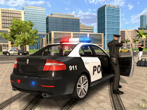 Cartoon Police Car Slide igra online - igraj besplatno