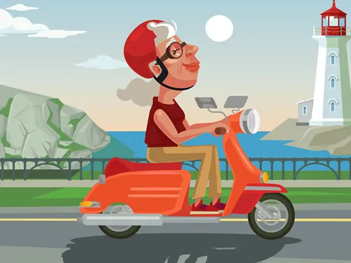 City Scooter Ride Coloring igra online - igraj besplatno