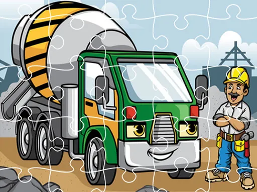 Construction Trucks Jigsaw igra online - igraj besplatno