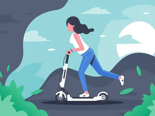 Electric Scooter Rides Jigsaw igra online - igraj besplatno