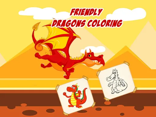 Friendly Dragons Coloring igra online - igraj besplatno