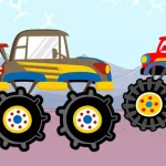 Fun Monster Trucks Jigsaw igra online - igraj besplatno