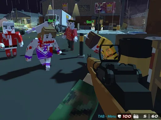 GunGame 24 Pixel blocky combat igra online - igraj besplatno