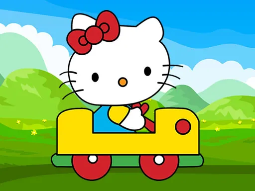 Hello Kitty Car Jigsaw igra online - igraj besplatno
