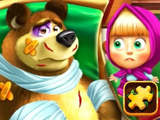 Masha and the Bear Jigsaw igra online - igraj besplatno