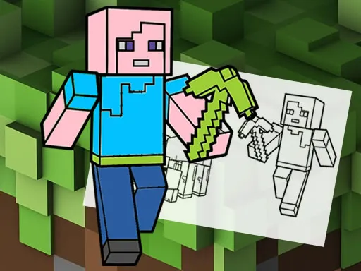 Minecraft Fun Coloring Book igra online - igraj besplatno