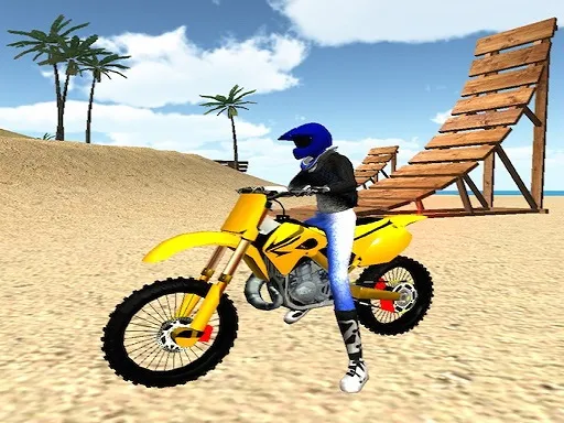 Motocross Beach Stunts Gas 3D igra online - igraj besplatno