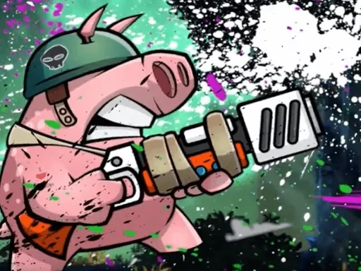 Piggy soldier super adventure igra online - igraj besplatno