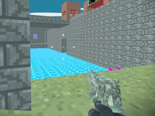 Pixel Blocky Combat Fortress igra online - igraj besplatno
