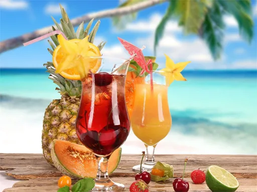 Summer Drinks Puzzle igra online - igraj besplatno