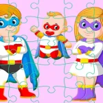 Super Hero Family Jigsaw igra online - igraj besplatno