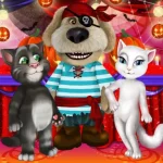 Talking Tom And Angela Halloween Party igra online - igraj besplatno