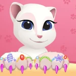 Talking Tom  Angela Great Manicure igra online - igraj besplatno