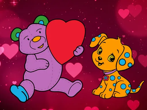 Valentine Pets Coloring Book igra online - igraj besplatno