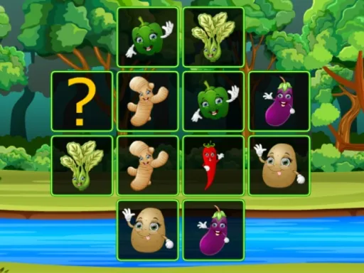 Vegetable Cards Match igra online - igraj besplatno